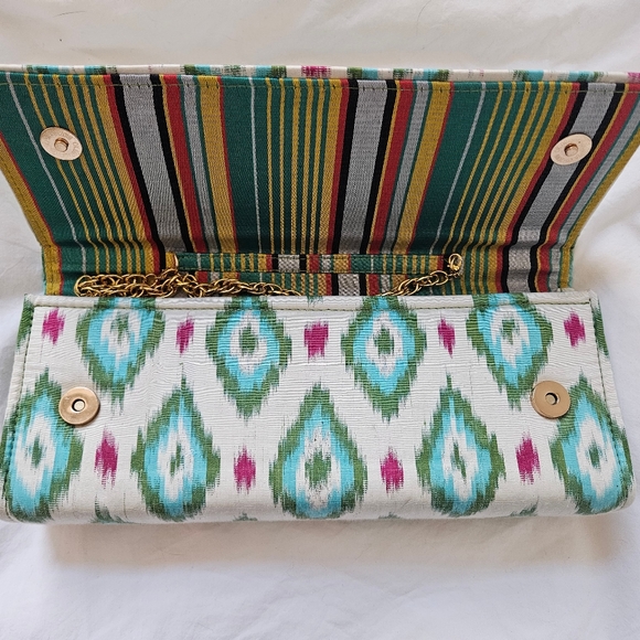 Silk Ikat Clutch by Larkin Lane - Picture 4 of 6